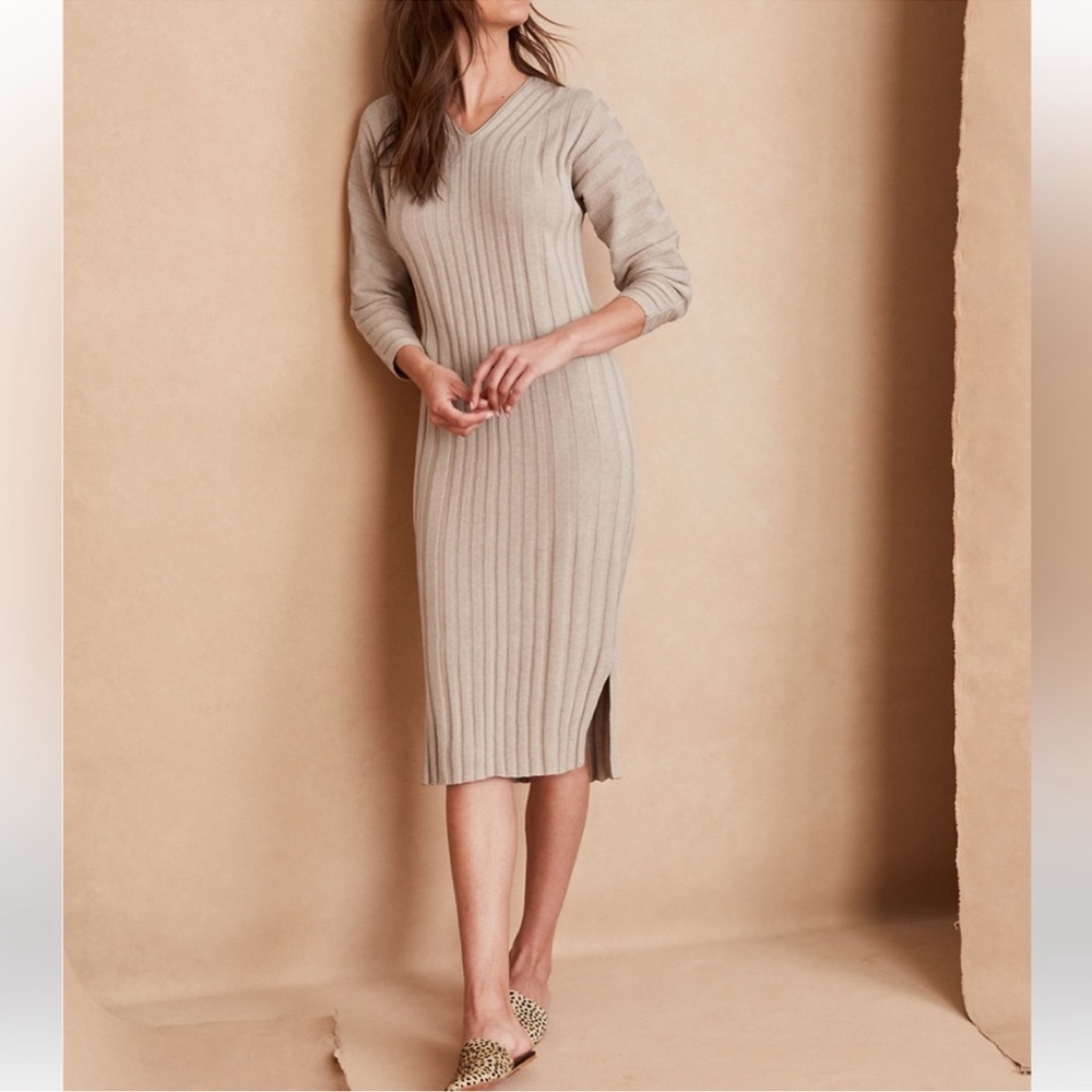 Garnet Hill Cotton Silk midi dress